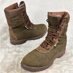 rocky gore tex wild cat series 941 waterproof canvas/suede military boots sz 7.5